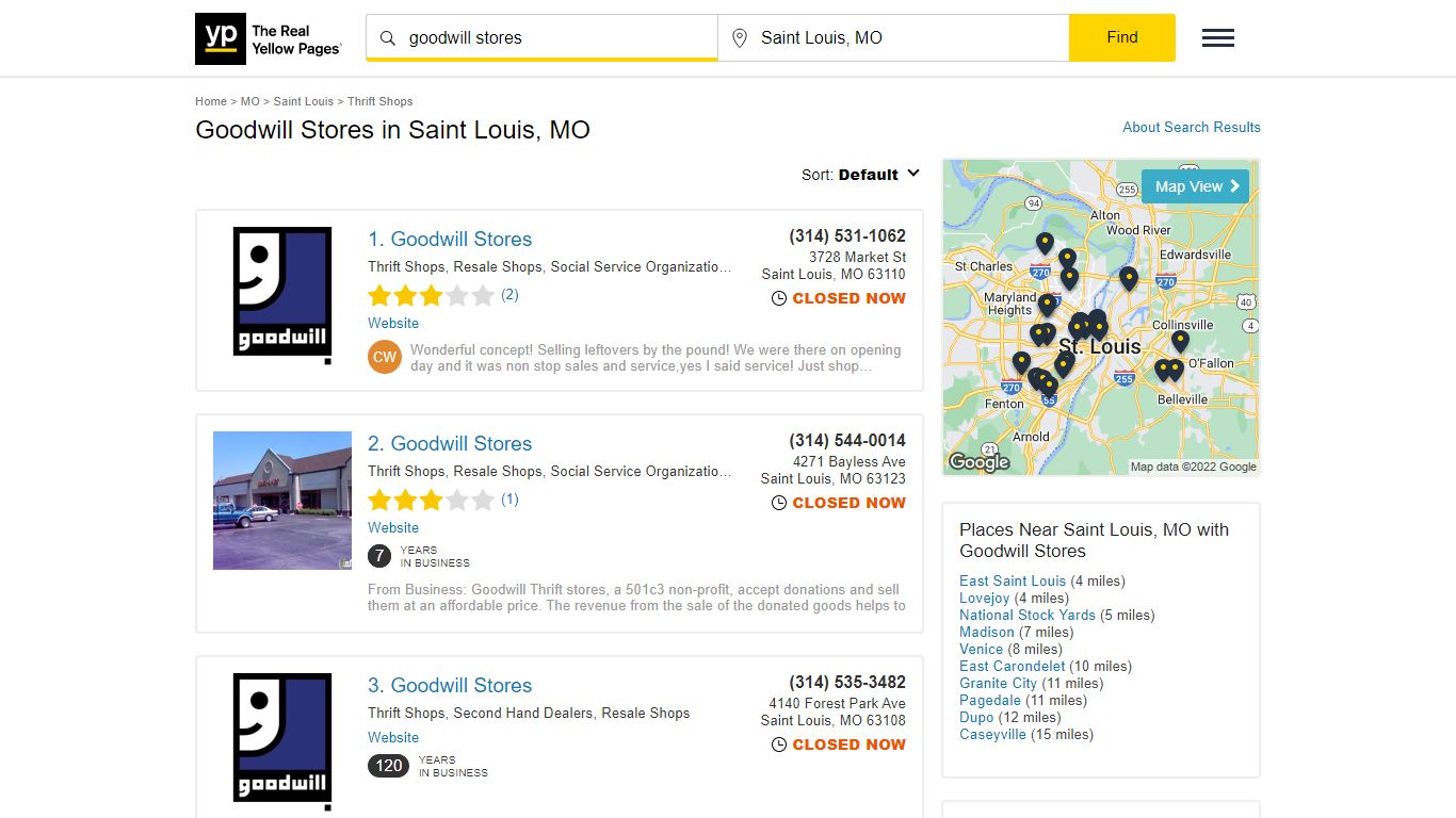 Goodwill Stores Locations & Hours Near Saint Louis, MO - YP.com